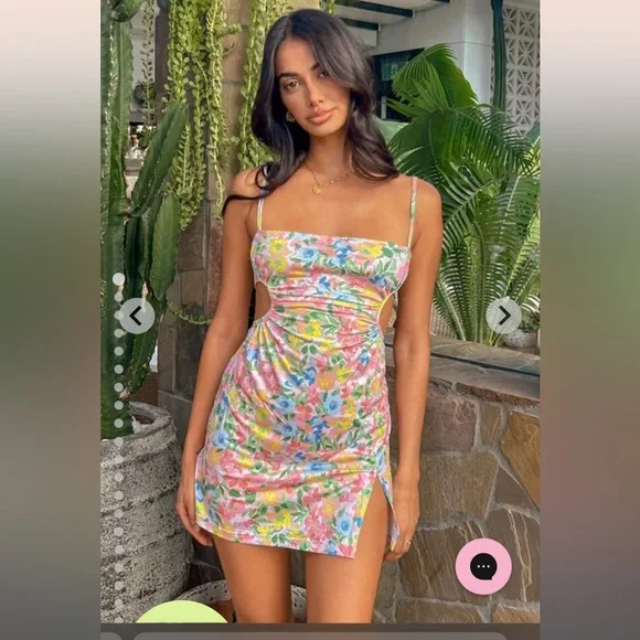 Jenna Cut Out Mini Dress Multi - beginning boutique🤍 - Picture 3 of 7